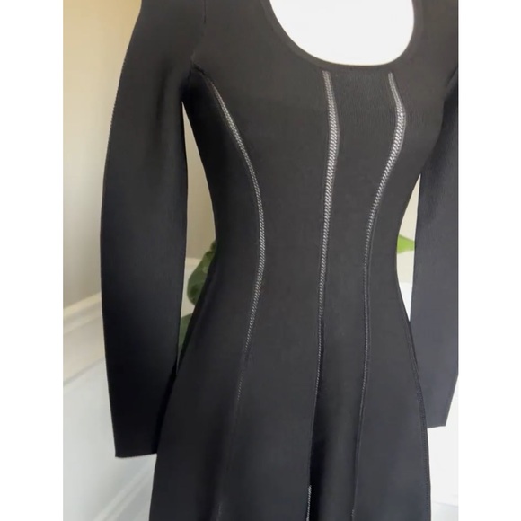 ZIMMERMANN LUMINOSITY KNIT PANELLED MINI DRESS BLACK Size 2, US 8. … - Picture 8 of 14